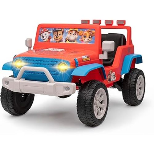 Paw Patrol - 12V Kids Ride On with Rechargeable Battery, LED Headlights, Press-Button Start, Durable Wheels, Forward & Reverse Drive, Contoured Seat