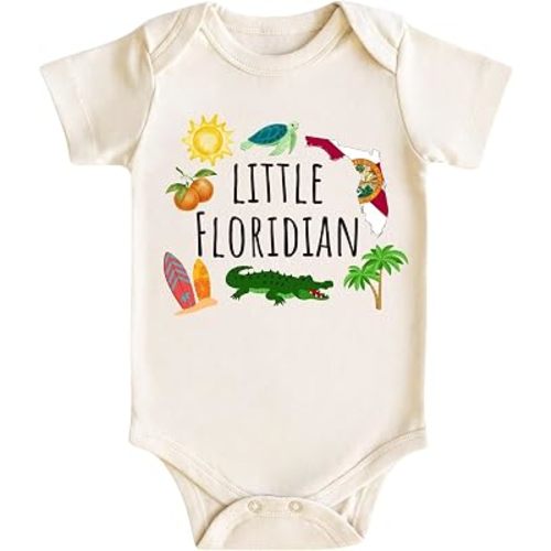 Little Floridian Baby Bodysuit for Boys Girls, Florida Newborn Gifts - Florida Vacation Baby Outfit