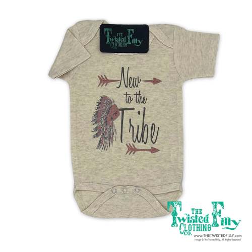 New To The Tribe - S/S Infant One Piece - Assorted Colors – The Twisted Filly Clothing Co.