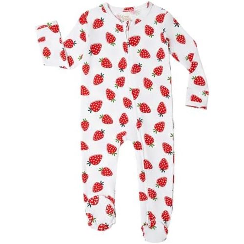 BambooBud Baby Footie Romper Pajamas Unisex Newborn Infant Pjs Soft Rompers Viscose from Bamboo Sleepwear