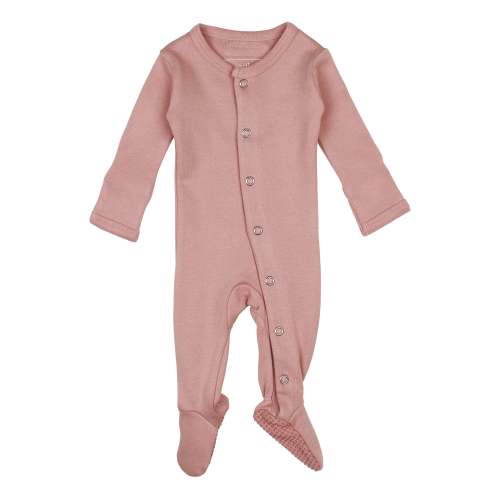 Mauve | Organic Snap Footie – L'ovedbaby