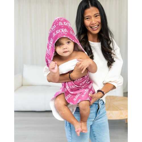 Personalized Baby Towel Hooded Bath Wrap Infant Shower Gift Set Custom Embroidered Blanket Soft Comfortable Newborn Essential Accessory