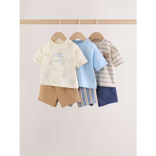 Blue Bears Tops and Shorts Baby Set 6 Piece (0mths-3yrs)