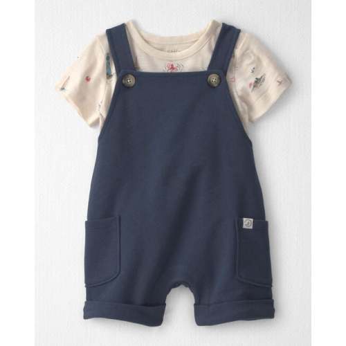 Baby 2-Piece Organic Cotton Shortall Set in Coastal Vacation - Little Planet | Carter's