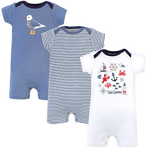 Hudson Baby Unisex Cotton Rompers