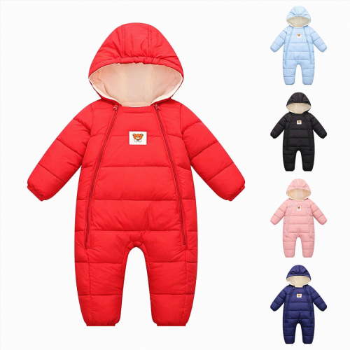 3-6 Months Newborn Infant Snowsuit Toddler Winter Coat Baby Girl Clothes Warm Jacket 0 3 3 6 Month Red