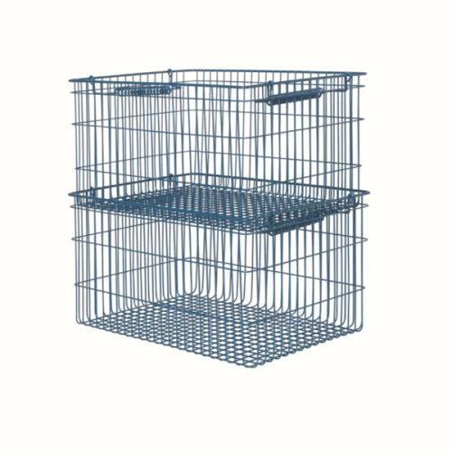 Cala Stackable Baskets - Set of 2 - Dark Blue