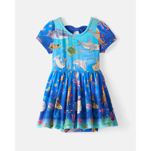 Underwater Discovery Bow Back Skater Dress