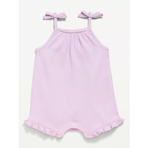 Sleeveless Tie-Strap One-Piece Romper for Baby
