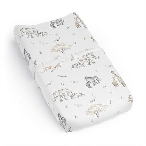 Sweet Jojo Designs Baby Boy, Girl, Unisex/Gender Neutral Changing Pad Sheet Serengeti Animals Multicolor