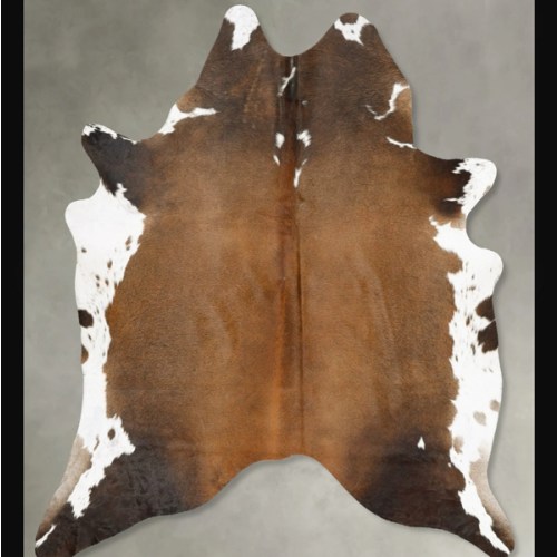 Chocolate and White X-Large Brazilian Cowhide Rug 6'7"H x 6'1"W #B2848 – Cowhides Direct