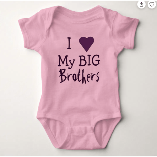 I LOVE My Big Brothers T Baby Bodysuit | Zazzle