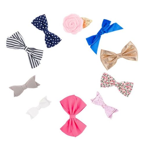 Parker Baby Girl Bows Clips, Assorted 10 Pack of Hair Accessories for Girls -"The Essentials Set"