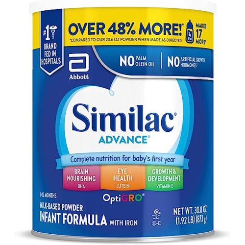 Similac Advance Infant Formula With Iron, Baby Formula Powder, 30.8-oz Value Can