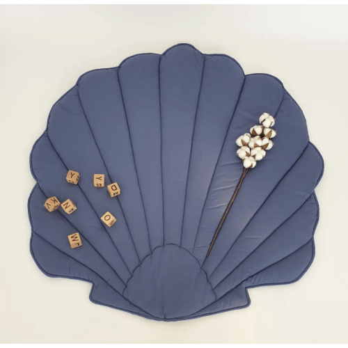 Seashell Baby Play Mat, Flower Shaped Cotton Nursery Rug, Newborn Photoshoot Mat, Baby Shower Gift, Kids Room Decor