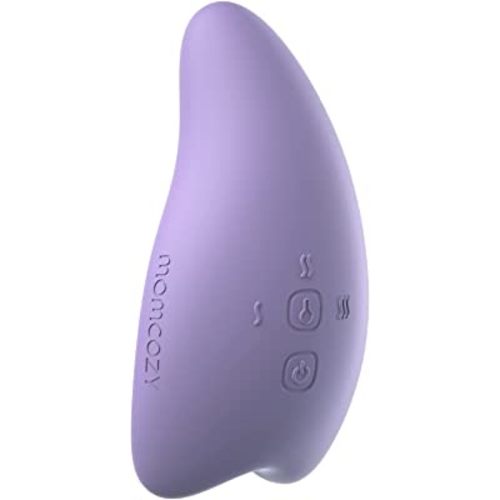 Momcozy Warming Lactation Massager 2-in-1, Soft Breast Massager for Breastfeeding, Heat + Vibration Adjustable for Clogged Ducts, Improve Milk Flow, Lilac