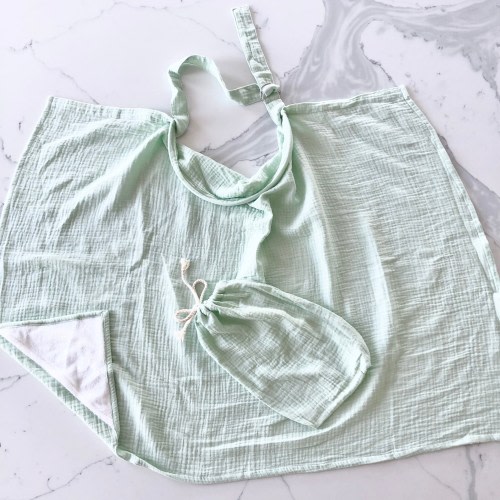 Organic Muslin Nursing Cover: Adjustable Breastfeeding Apron