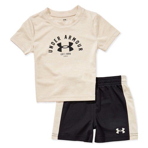 Under Armour Baby Boys Short Sleeves Twist Bar Down Tee & Shorts 2-Piece Set