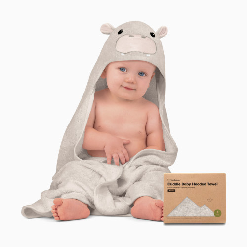 Cuddle Bamboo Viscose Hooded Towel - Hippo