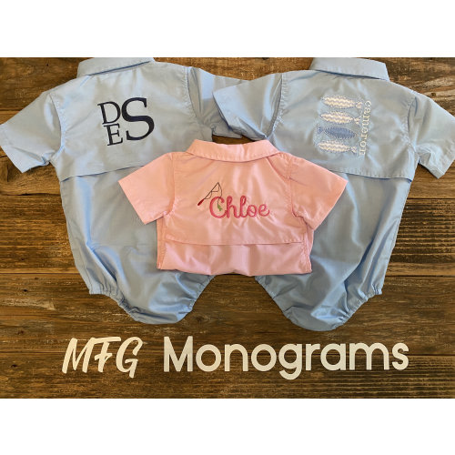 Personalized fishing shirt for infants