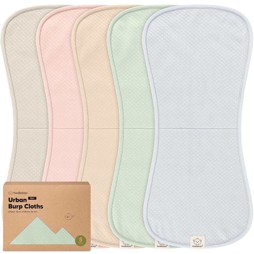 KeaBabies 5-Pack Organic Burp Cloths Baby Girl, Boy - Extra Large, Absorbent Baby Burp Cloths, Soft Burping Cloths for Babies, Newborn Burp Clothes, Cotton Burp Rags, Neutral Thick Burp Cloth (Dawn)