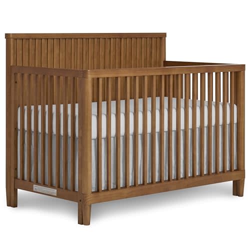 Evolur Flynn 5-in-1 Convertible Full-Size Crib in Sedona, JPMA Certified, Converts from Baby Crib to Toddler Bed, Daybed, and Full-Size Bed