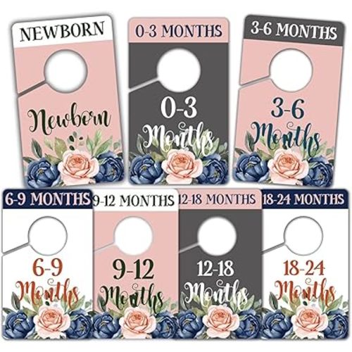 Baby Closet Size Dividers, Clothing Age Organizers for Nursery Organization, Newborn Essentials