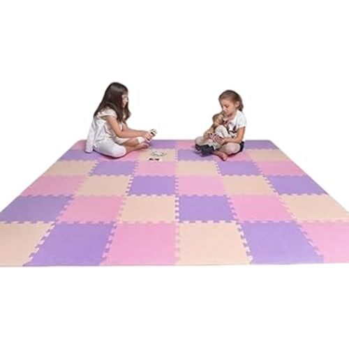 MioTetto Baby Play Mat, Soft Foam Floor Tiles for Kids. Adjustable Interlocking Foam Tiles, Fits with 74x74 Playpen Baby mat for Crawling & Development, Safe & Non-Toxic Playmat for Babies 6-12 Months
