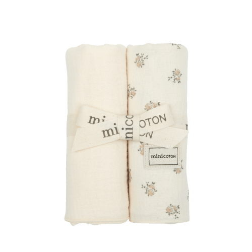 Pack Muslin Cloths Blossom Rose