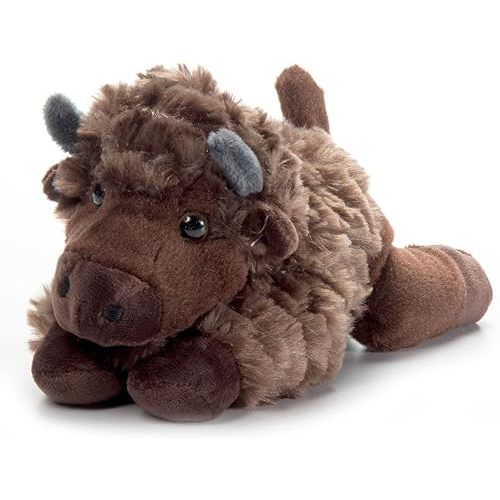 The Petting Zoo Bison Stuffed Animal Plushie, Gifts for Kids, Scoopz Wildlife Animals, Bison Plush Toy, 8 inches