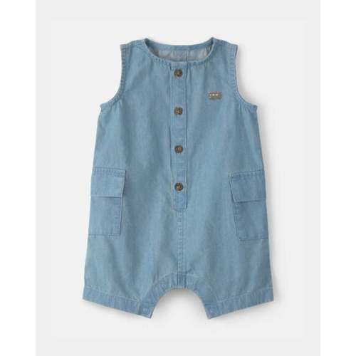 Baby Beach Cruiser Chambray Sleeveless Romper | Carter's