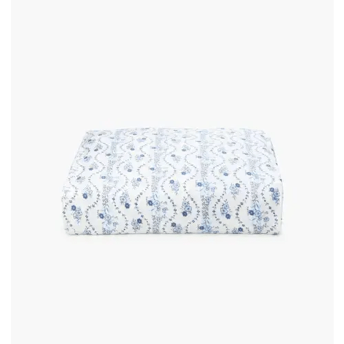 The Crib Sheet - Blue Vine Stripe