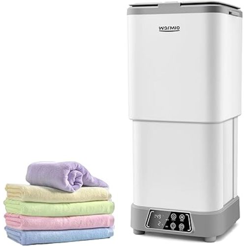 30L Towel Warmer,Large Luxury Towel Warmers, Hot Towel Warmer with Dryer, Adjustable Heating Time Setting, Fragrance Disc,12h Delay Time,Towel Warmers for Bathroom,Spa Home (White-Grey)
