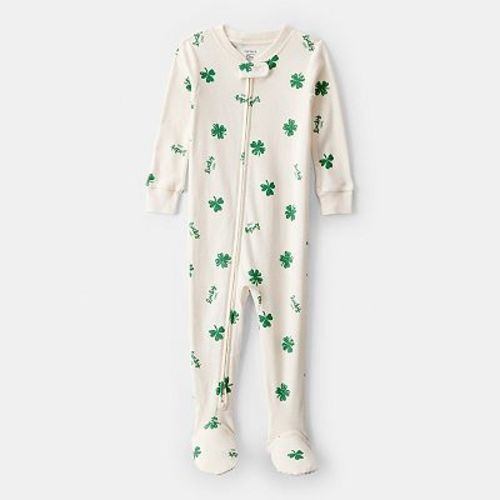 Baby Carter's Loose Fit St. Patrick's Day 2-Way Zip Pajama One-Piece