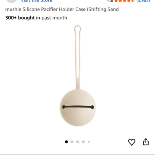 mushie Silicone Pacifier Holder Case (Shifting Sand