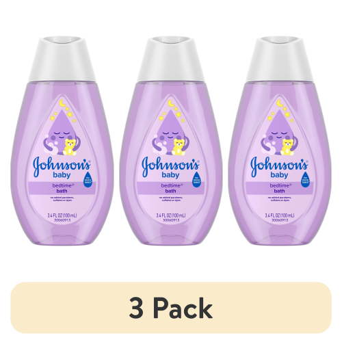 (3 pack) Johnson's Baby Bedtime Bath, Relaxing NaturalCalm Aromas, 3.4 fl. oz