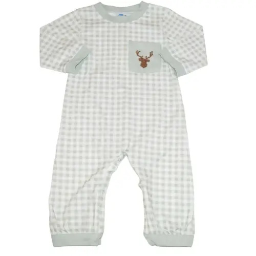 Deer Head French Knot Romper