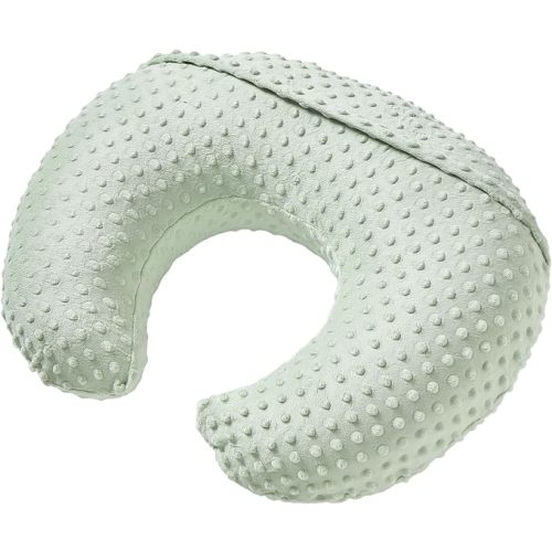 Nursing Pillow and Positioner Breastfeeding and Bottle Feeding, Propping Baby, Tummy Time, Sitting Support, with Removable Polyester Cover, dots Fabric, for Baby Boy Girl(Bay)