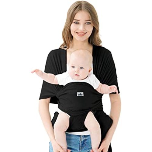 Baby Wraps Carrier, Jeroray Baby Carrier,Hands Free Infant Carrier, Lightweight,Breathable,Softness,Black