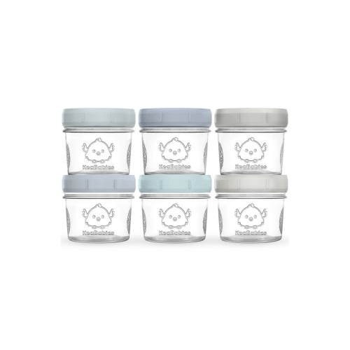 6-Pack Prep Jars Food Glass Containers