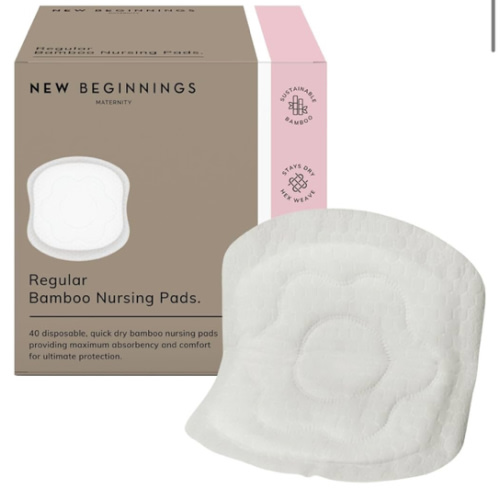 New Beginnings Extra-Soft & Highly-Absorbent Disposable Bamboo Nursing Pads, 40-Pack : Amazon.com.au: Baby