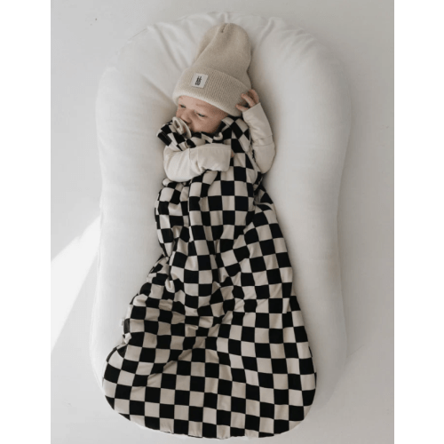 Bamboo Sleep Sack | Black Checkerboard
