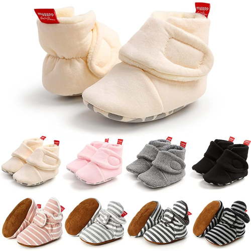 Baby Booties Infant Newborn Boys Girls Slippers Warm Crib Sock Shoes Indoor First Walker Prewalker