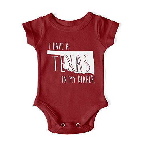 In My Diaper I Have A Texas - Oklahoma Rival Sports Fans Baby One Piece