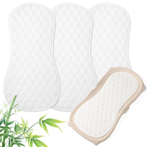 Quilted Thicker Baby Changing Pad Liner 3 Pack, Waterproof Soft Non Slip Warm on Baby’s Back Diaper Change Mat Liner, Machine Washable Reusable Easy to Clean, Fit for Most Changing Table Pad