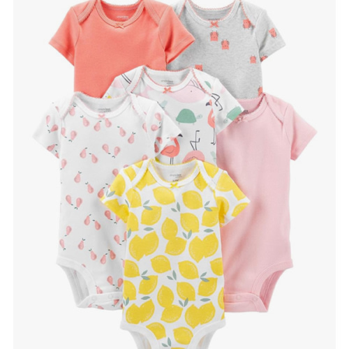 Simple Joys by Carter's Baby-Girls 6-Pack Short-Sleeve Bodysuit