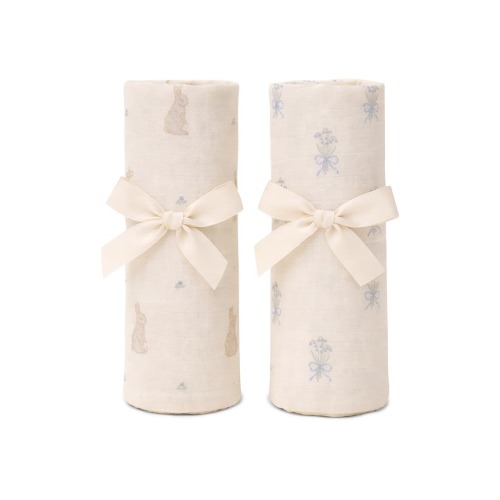 2-Pack Organic Cotton Muslin Swaddle Blankets