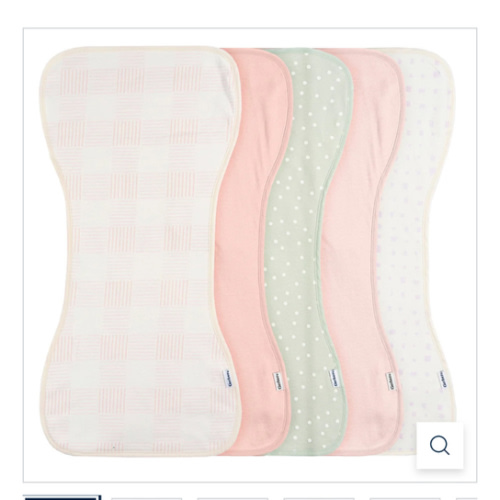 5-Pack Baby Girls Pink Plaid Jersey Burp Cloths – Gerber Childrenswear