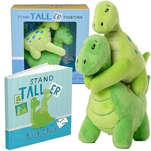 Tickle & Main 3-Piece Big Sibling Gift for Boys, Dinosaur Stuffed Animal with Storybook for Announcing a New Family Addition, Educational & Engaging
