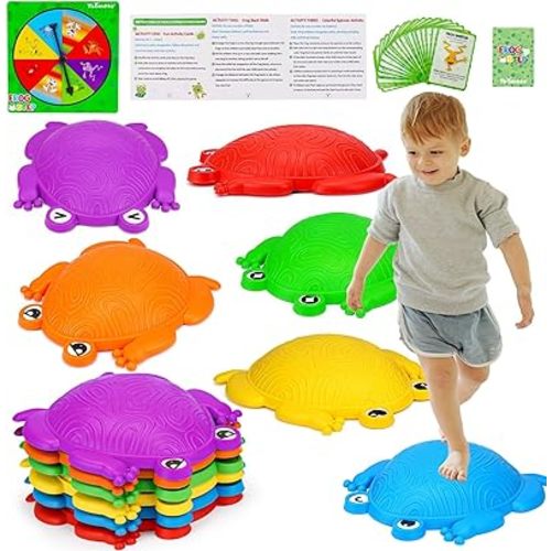 Stepping Stones for Kids Indoor Outdoor Play Toys for Toddlers 3-5, Non-Slip Textured Balance Stones for Promote Coordination Skills Obstacle Courses Sensory Toys Gift for Kids Ages 3+